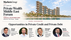 Private Wealth Middle East Forum, 20 October 2026, Atlantis The Royal: panel on Opportunities in Private Credit and Private Debt with Ahmad Saidali, Founder & CEO, Redwood Heritage Multi-Family Office