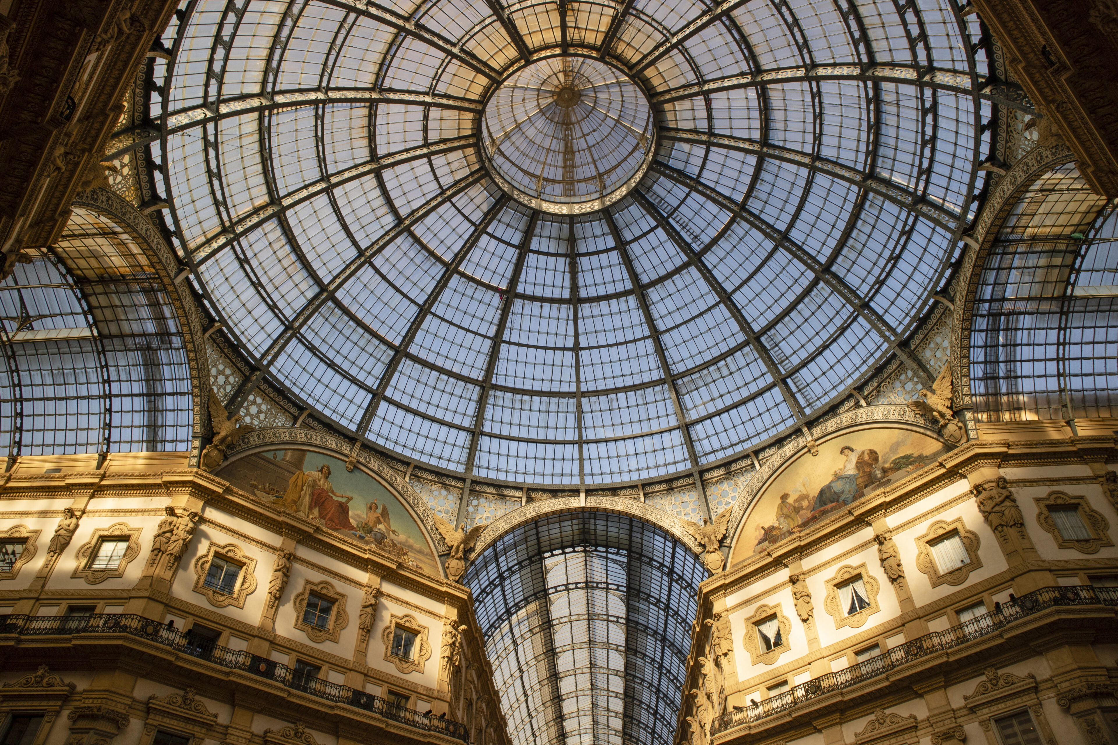 Glass dome of the Galleria Vittorio Emanuele in Milan